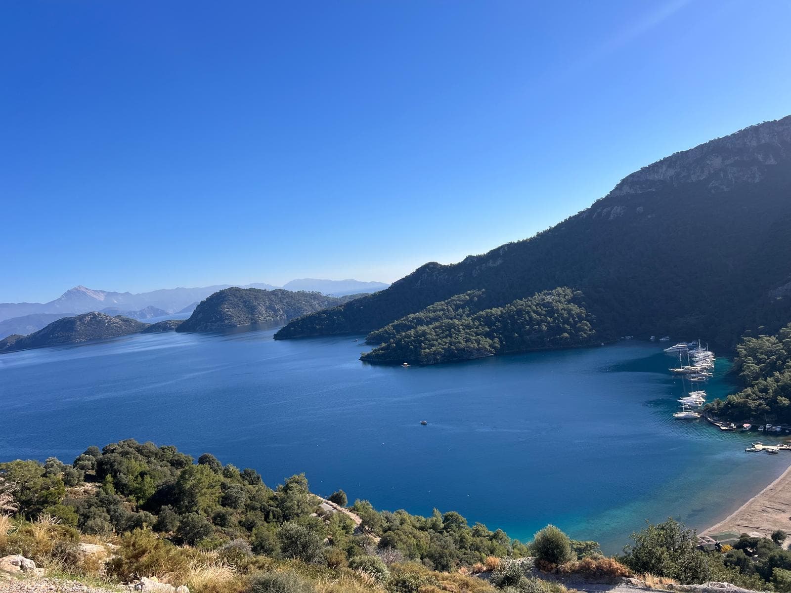 Dalaman ve Göcek körfezi manzarası